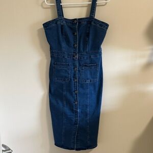 New York&Company Stretch Denim Midi Dress